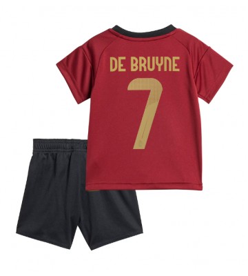 Bélgica Kevin De Bruyne #7 Primera Equipación Niños Eurocopa 2024 Manga Corta (+ Pantalones cortos)